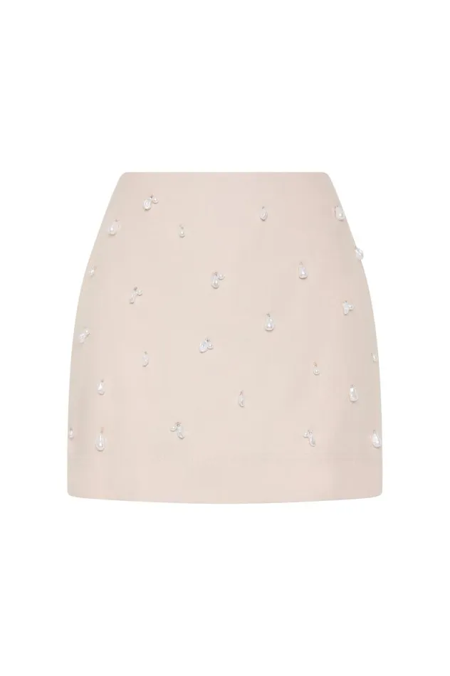 Aje Skirts Akoya Mini Skirt Oatmeal 8211 Women