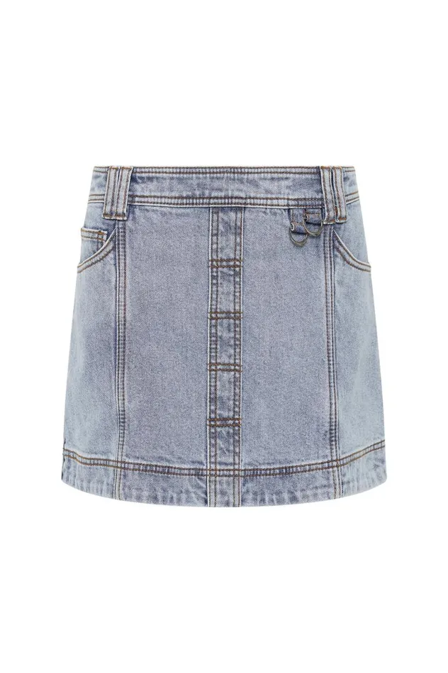 Aje Skirts Corie Low Waisted Mini Skirt Mum Wash 8211 Women Aje Skirts Corie Low Waisted Mini Skirt Mum Wash 8211 Women