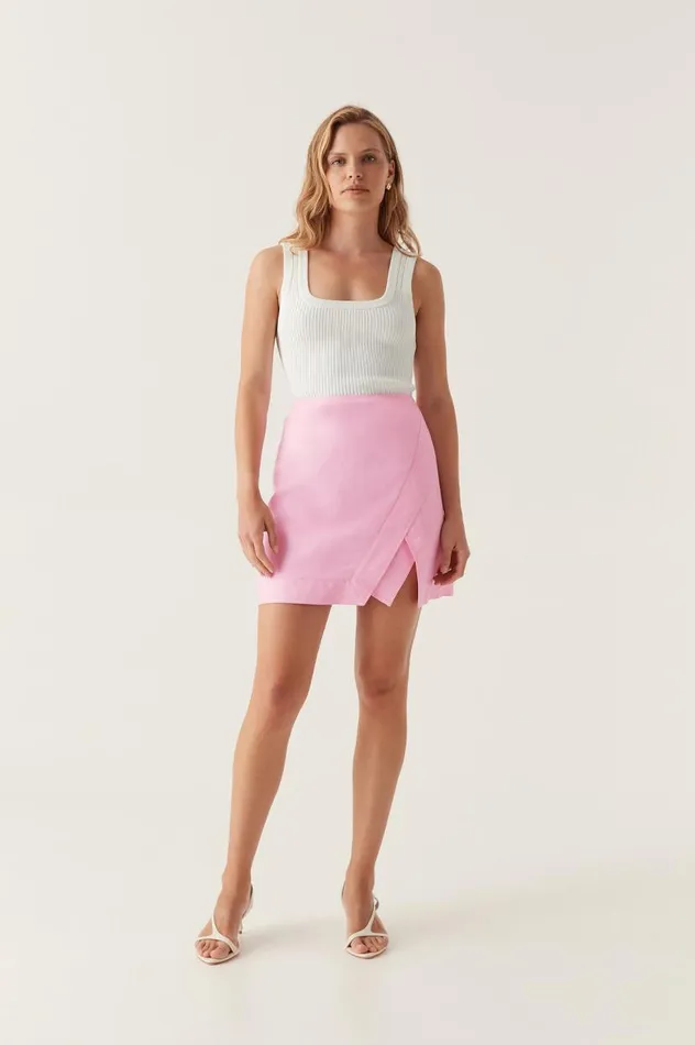 Aje Skirts Illusion Mini Skirt Bon Bon Pink 8211 Women Aje Skirts Illusion Mini Skirt Bon Bon Pink 8211 Women