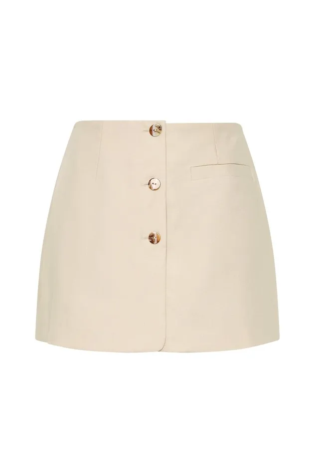Aje Skirts Lucine Tailored Mini Skirt Oatmeal 8211 Women