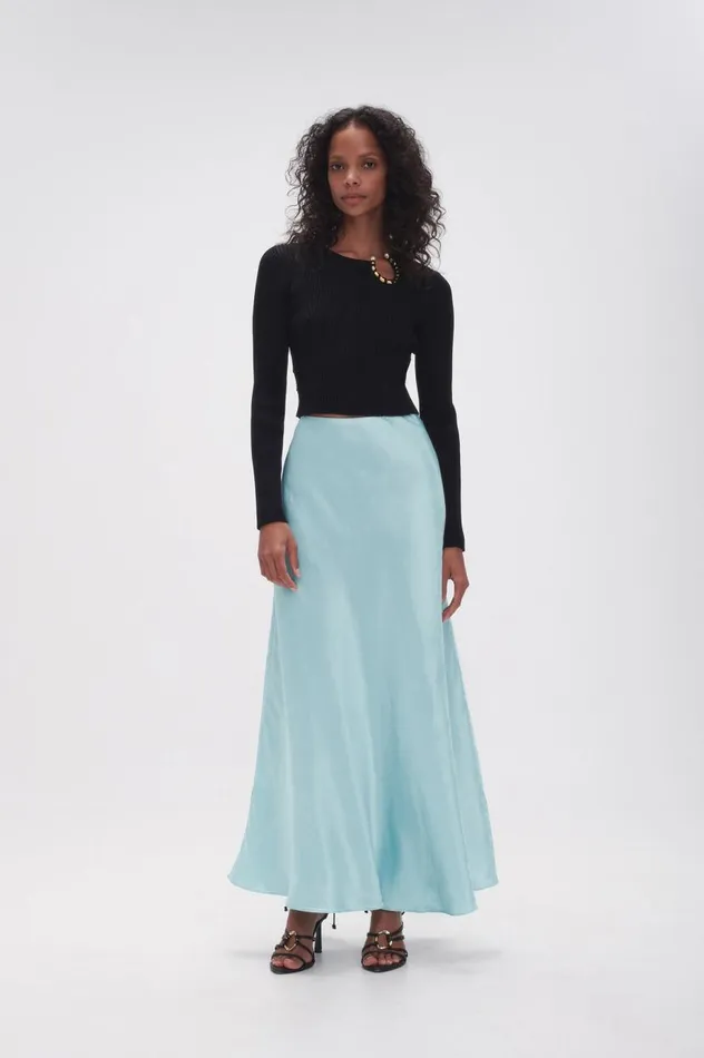Aje Skirts Moonglade Bias Maxi Skirt Spearmint Blue 8211 Women