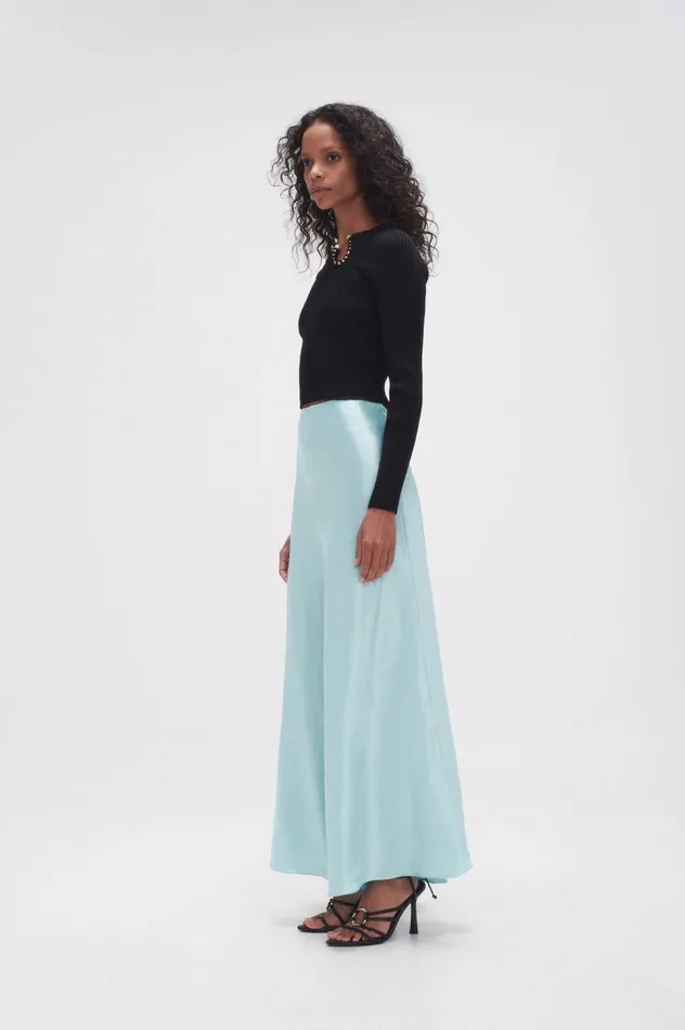 Aje Skirts Moonglade Bias Maxi Skirt Spearmint Blue 8211 Women Aje Skirts Moonglade Bias Maxi Skirt Spearmint Blue 8211 Women