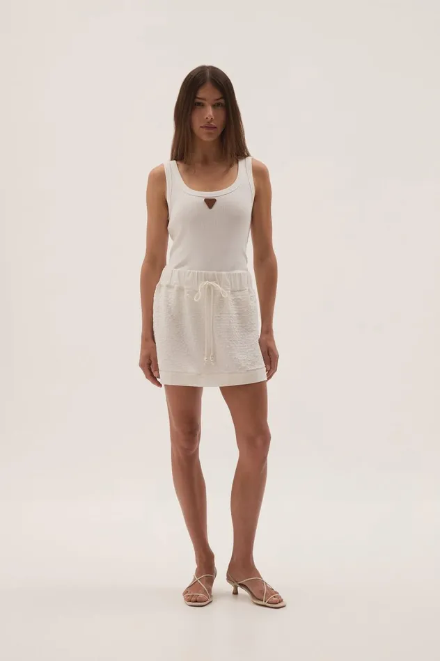 Aje Skirts Nebula Mini Skirt White Sequin 8211 Women Aje Skirts Nebula Mini Skirt White Sequin 8211 Women