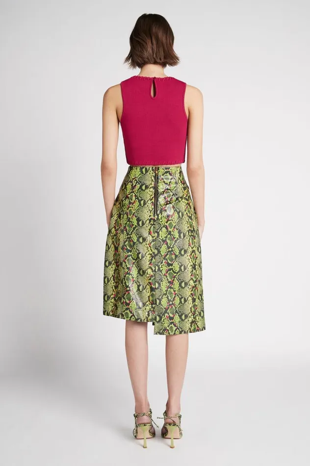 Aje Skirts Serpentine Vegan Leather Midi Skirt Snake Effect 8211 Women Aje Skirts Serpentine Vegan Leather Midi Skirt Snake Effect 8211 Women