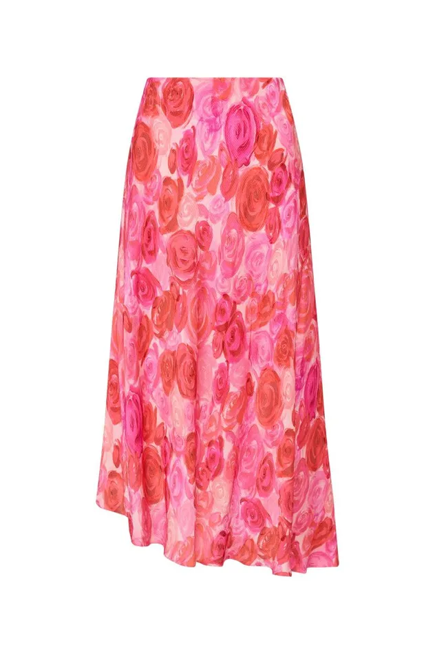 Aje Skirts Valeria Asymmetric Midi Skirt Misty Rose 8211 Women Aje Skirts Valeria Asymmetric Midi Skirt Misty Rose 8211 Women