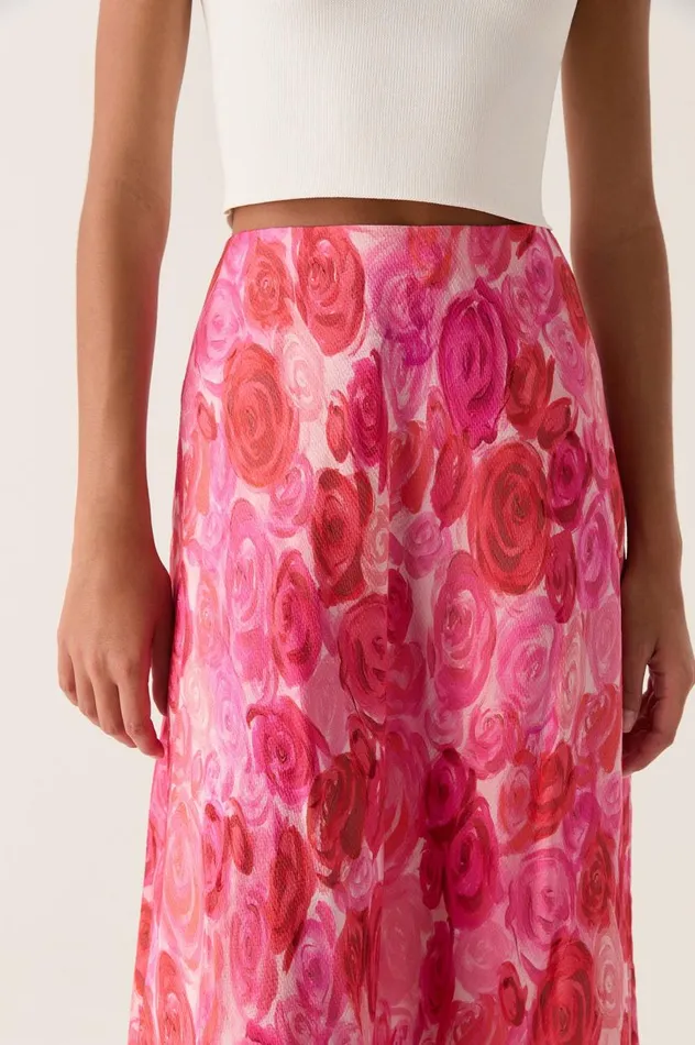 Aje Skirts Valeria Asymmetric Midi Skirt Misty Rose 8211 Women Aje Skirts Valeria Asymmetric Midi Skirt Misty Rose 8211 Women