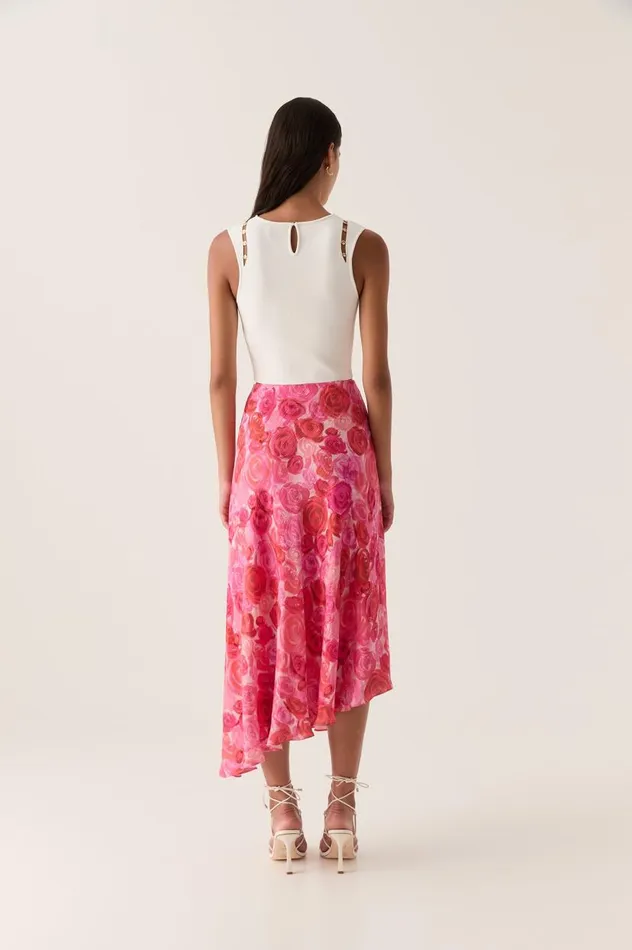 Aje Skirts Valeria Asymmetric Midi Skirt Misty Rose 8211 Women Aje Skirts Valeria Asymmetric Midi Skirt Misty Rose 8211 Women