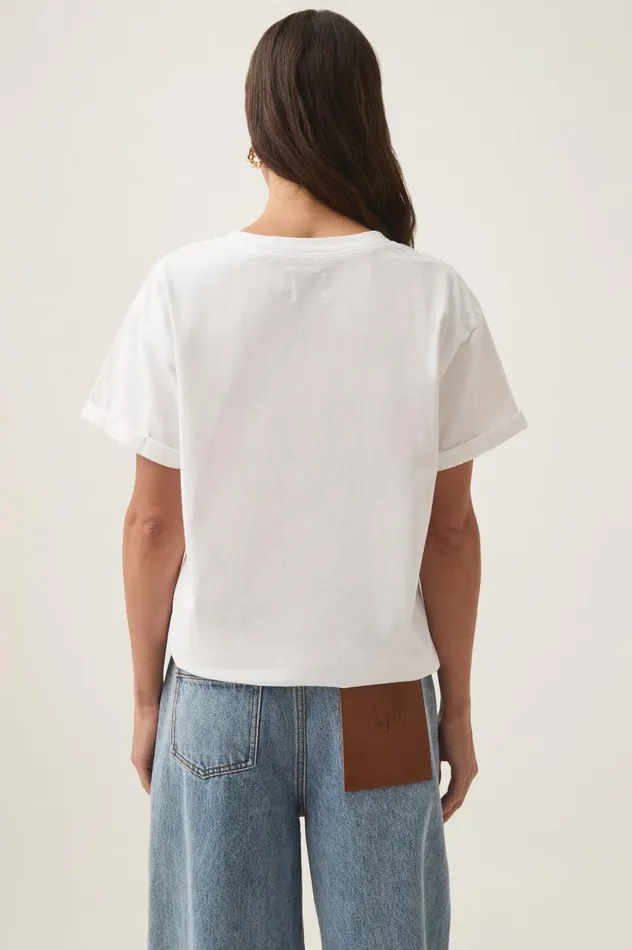 Aje Tees Amity Beaded Heritage Tee Whitegold 8211 Women