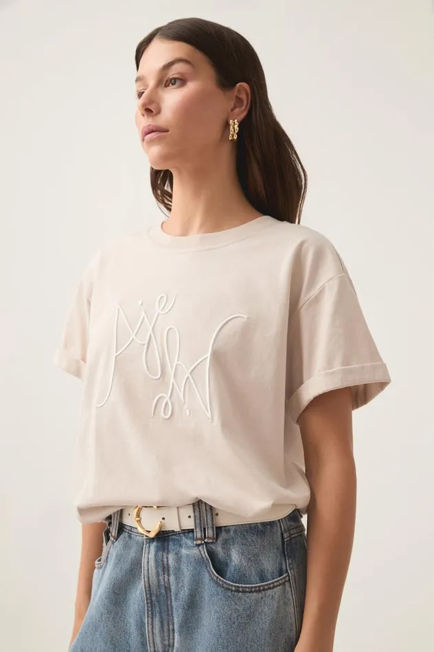 Aje Tees Prophecy Logo Heritage Tee Stonewhite 8211 Women