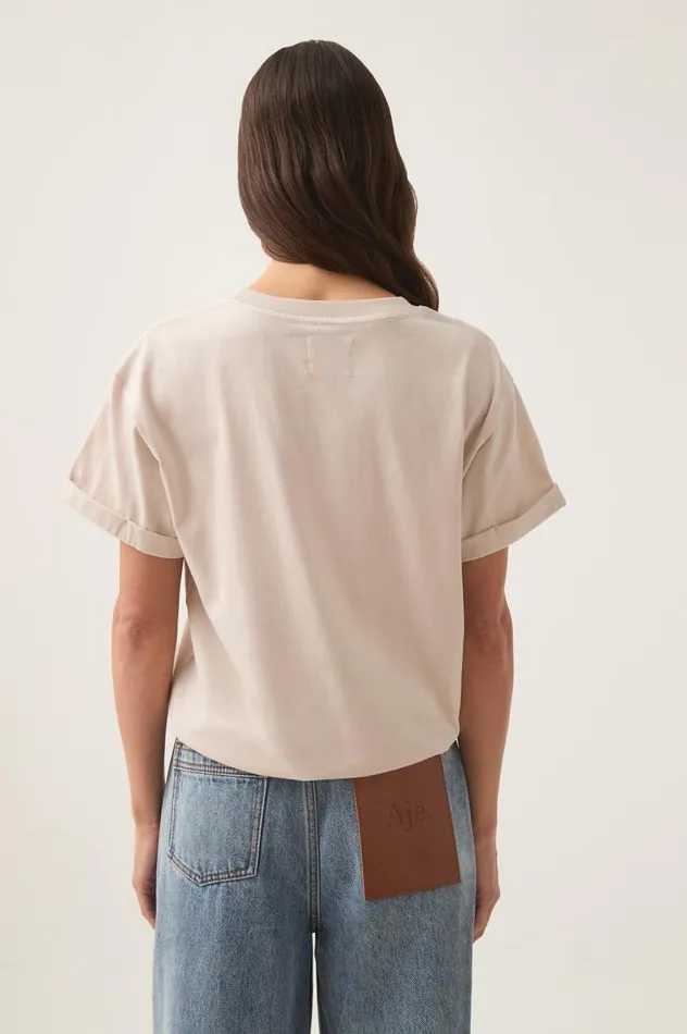 Aje Tees Prophecy Logo Heritage Tee Stonewhite 8211 Women