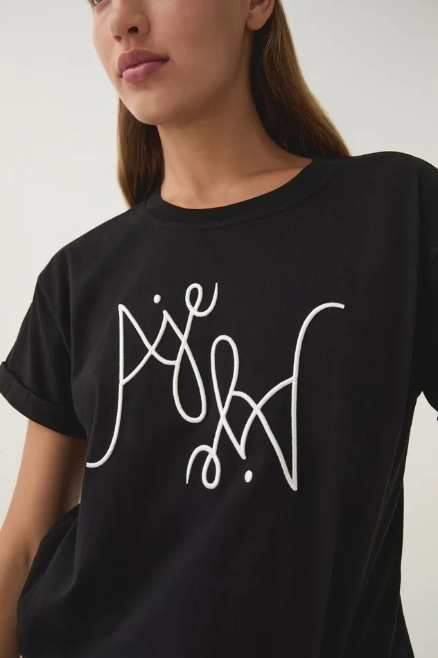 Aje Tees Prophecy Logo Oversized Tee Blackwhite Logo 8211 Women Aje Tees Prophecy Logo Oversized Tee Blackwhite Logo 8211 Women