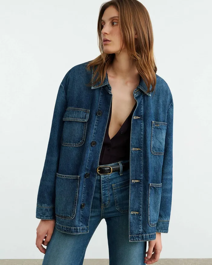 ALASTAIR DENIM JACKET Simon Wash Women Nili Lotan Denim