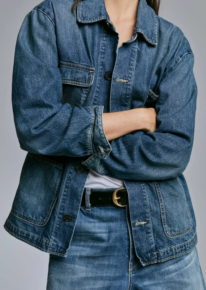 ALASTAIR DENIM JACKET Simon Wash Women Nili Lotan Denim