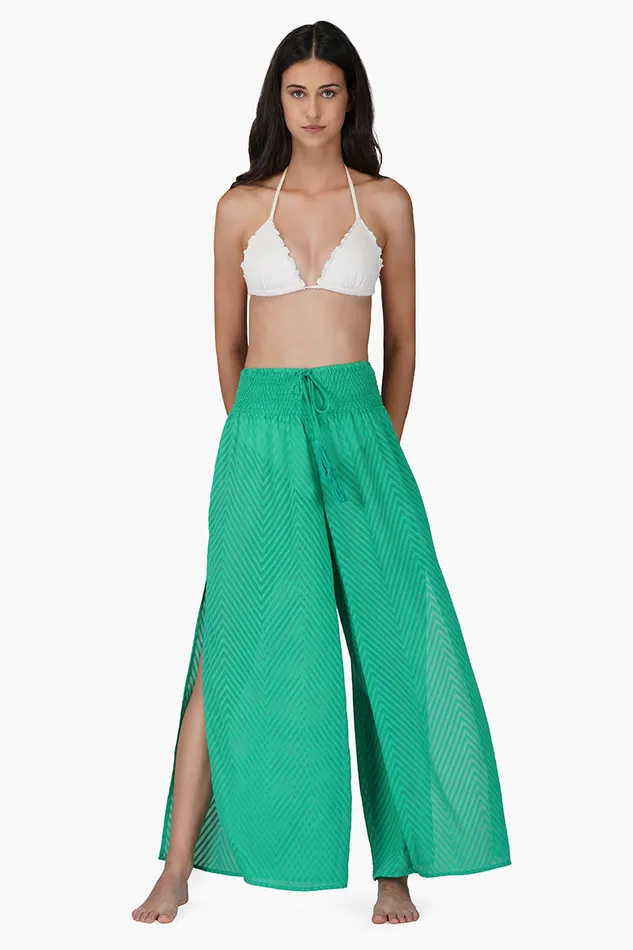 America and Beyond Pants Women Emerald Chevron Pants
