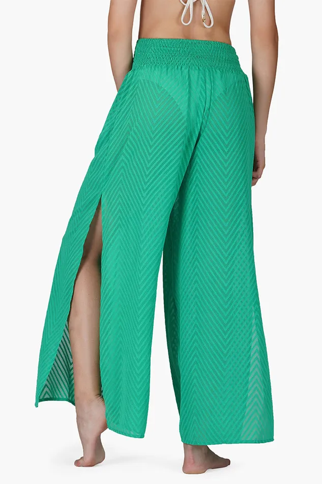 America and Beyond Pants Women Emerald Chevron Pants