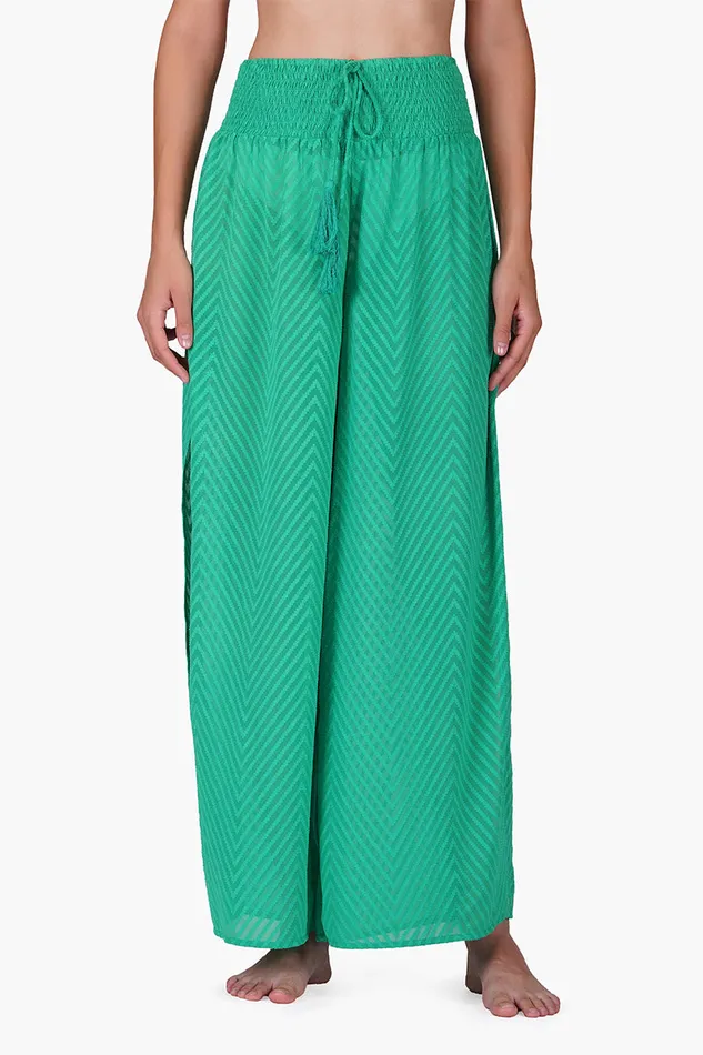 America and Beyond Pants Women Emerald Chevron Pants