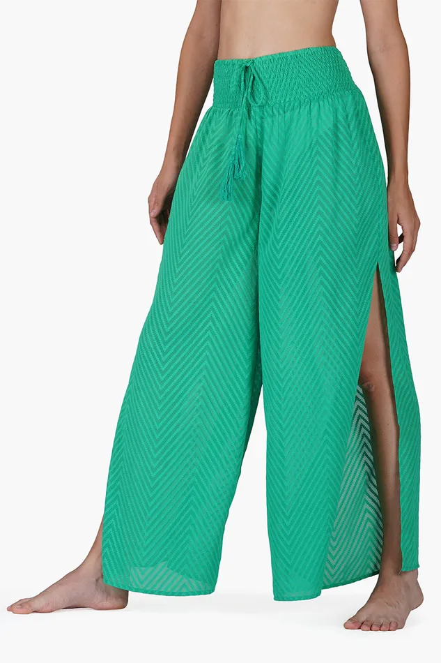 America and Beyond Pants Women Emerald Chevron Pants
