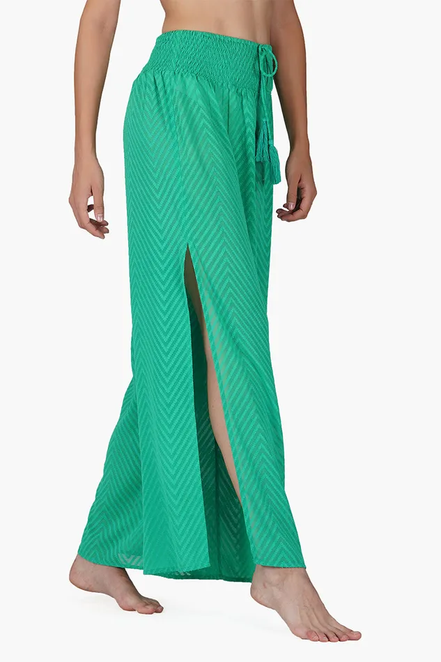 America and Beyond Pants Women Emerald Chevron Pants