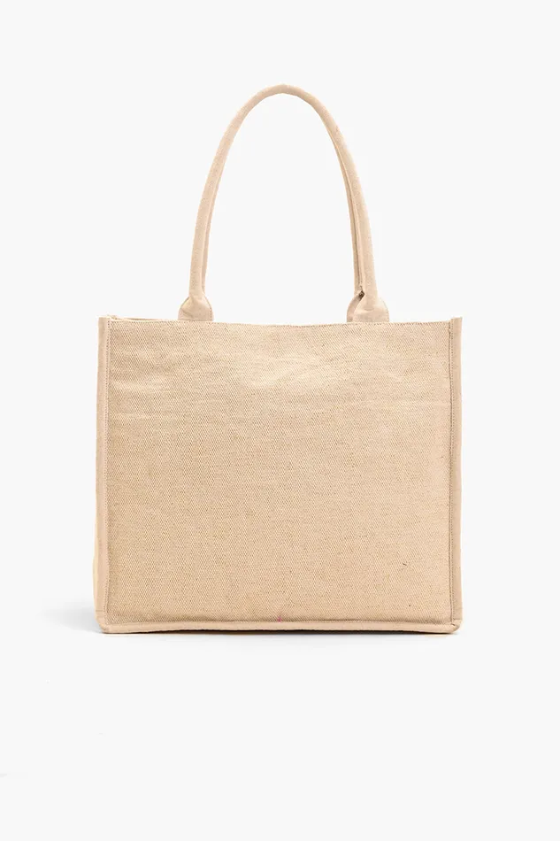 America and Beyond Totes Women Luxe Gold Embellished Large Book Tote