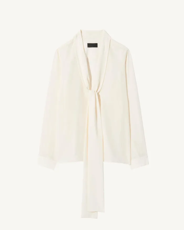 ANGELIQUE SILK BLOUSE Ivory Women Nili Lotan Tops