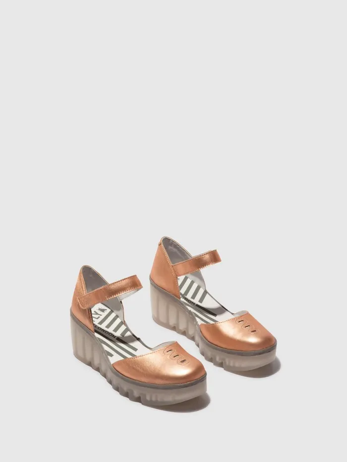 Ankle Strap Sandals BISO305FLY BLUSH GOLD Women Fly London Sandals