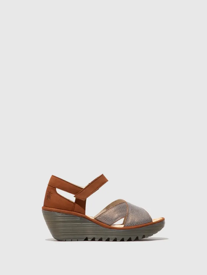 Ankle Strap Sandals YENT365FLY BRONZETAN Women Fly London Sandals