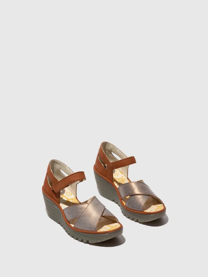 Ankle Strap Sandals YENT365FLY BRONZETAN Women Fly London Sandals
