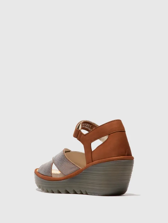 Ankle Strap Sandals YENT365FLY BRONZETAN Women Fly London Sandals