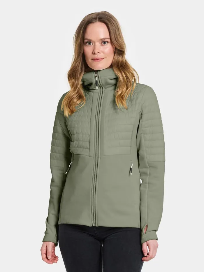 Annema Fullzip Light Moss Women Didriksons Outdoor Jackets