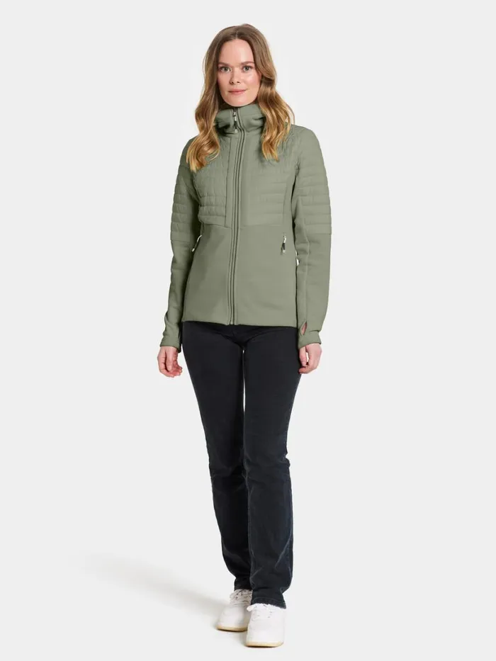 Annema Fullzip Light Moss Women Didriksons Outdoor Jackets