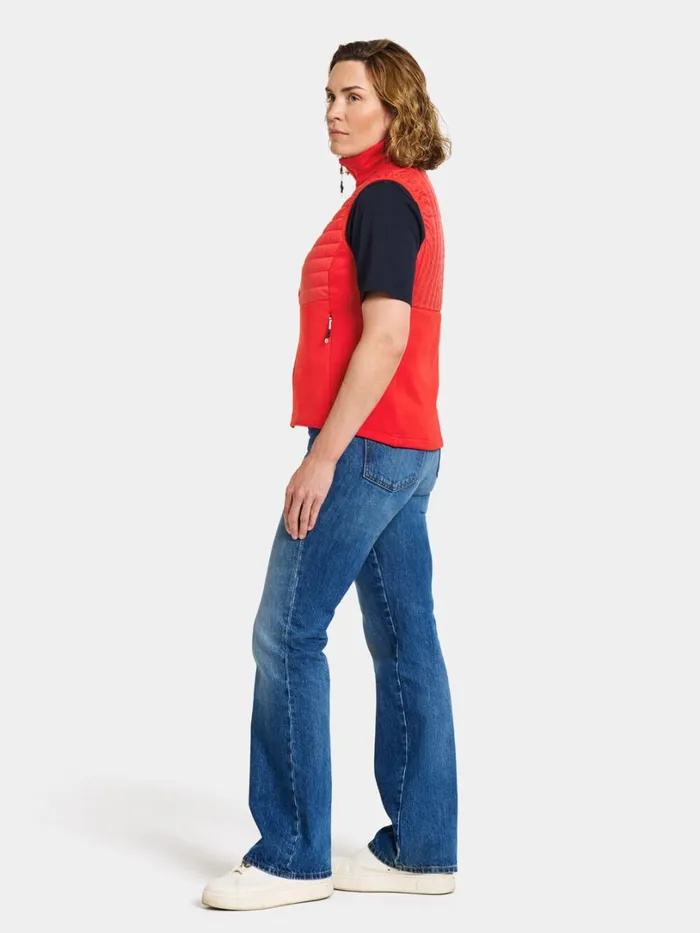 Annema Vest Lava Red Women Didriksons Vests Annema Vest Lava Red Women Didriksons Vests