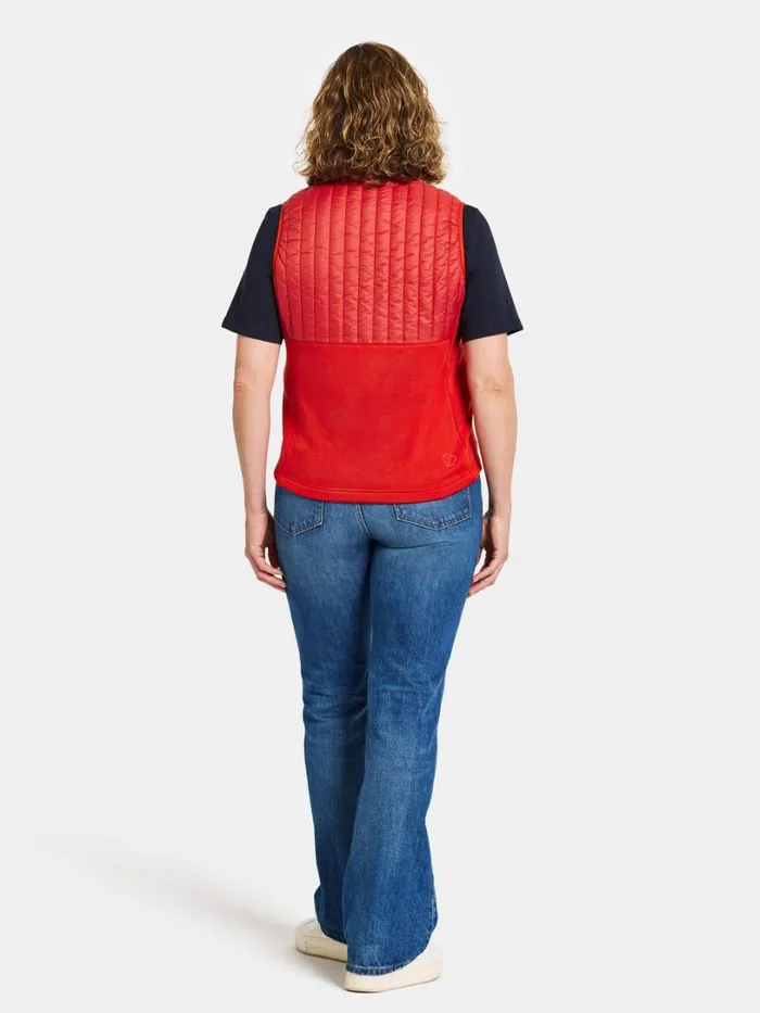 Annema Vest Lava Red Women Didriksons Vests Annema Vest Lava Red Women Didriksons Vests