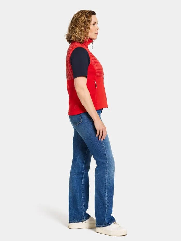 Annema Vest Lava Red Women Didriksons Vests Annema Vest Lava Red Women Didriksons Vests