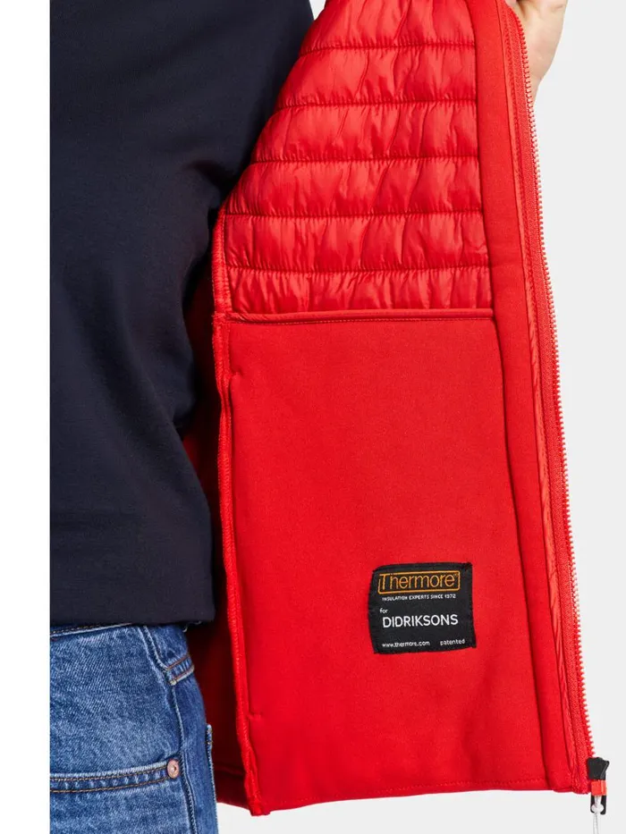 Annema Vest Lava Red Women Didriksons Vests Annema Vest Lava Red Women Didriksons Vests
