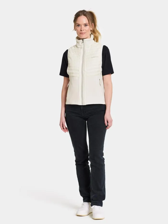 Annema Vest Shell White Women Didriksons Vests Annema Vest Shell White Women Didriksons Vests