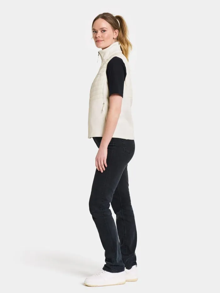 Annema Vest Shell White Women Didriksons Vests Annema Vest Shell White Women Didriksons Vests
