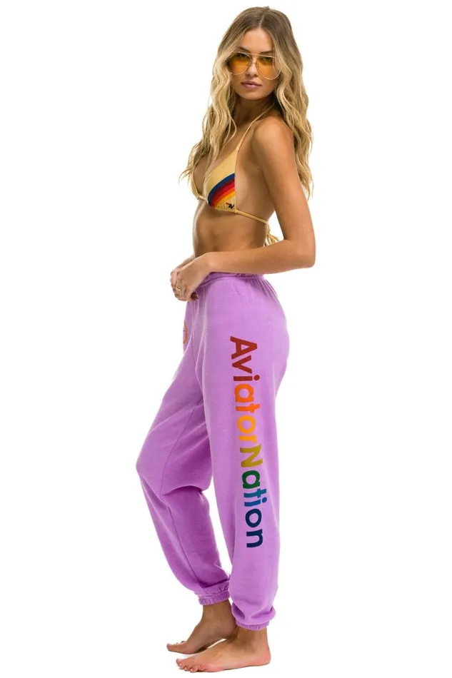 Aspen Sweatpants 8211 Neon Purple Women Aviator Nation Sweatpants