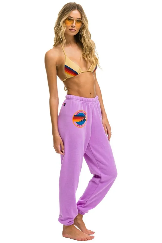 Aspen Sweatpants 8211 Neon Purple Women Aviator Nation Sweatpants