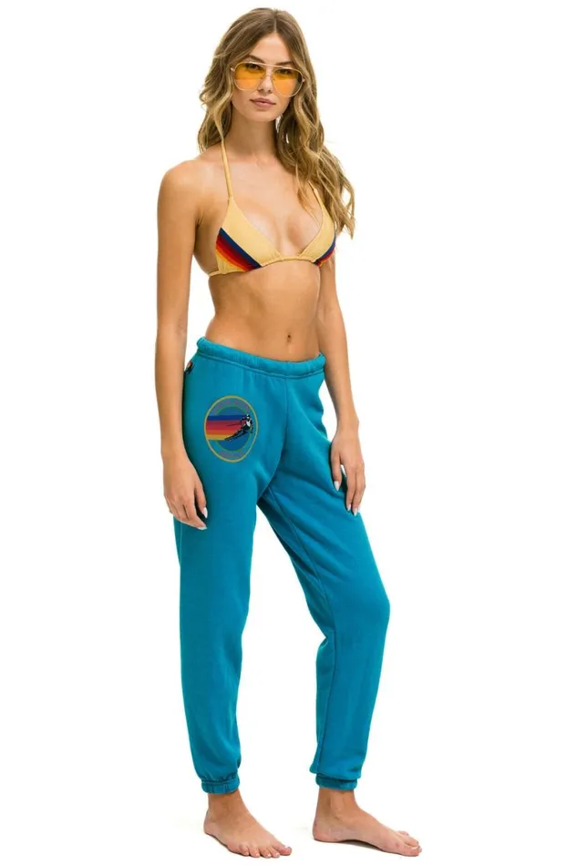 Aspen Sweatpants 8211 Teal Women Aviator Nation Sweatpants