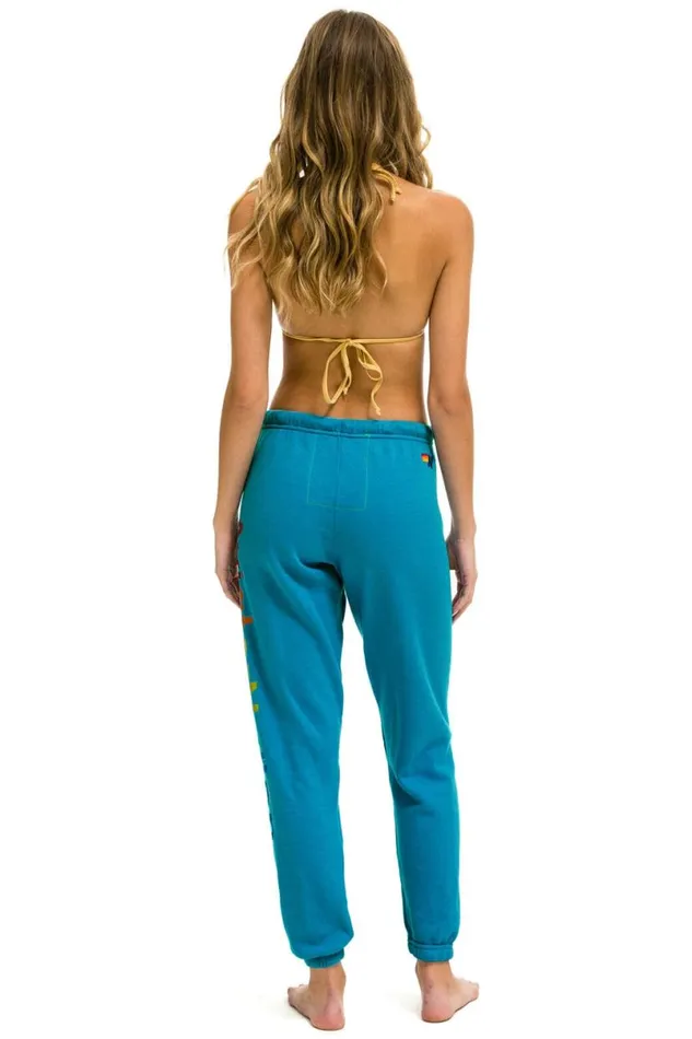 Aspen Sweatpants 8211 Teal Women Aviator Nation Sweatpants