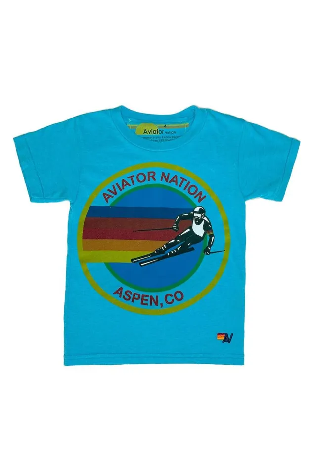 Aspen Tee 8211 Neon Blue Kids Aviator Nation Tees