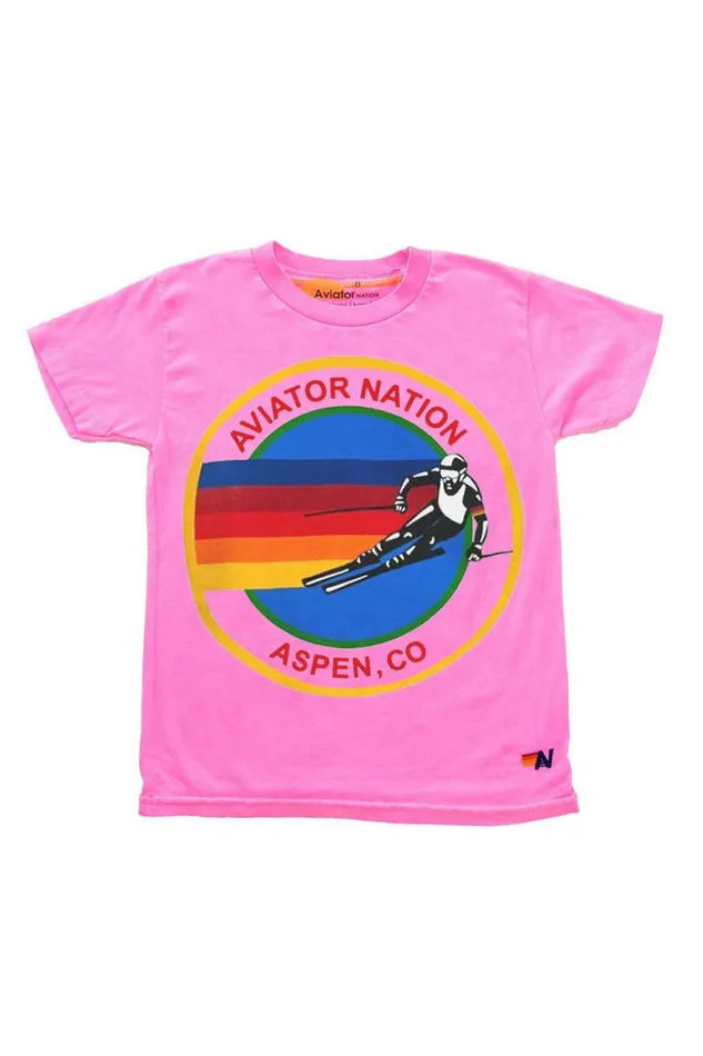 Aspen Tee 8211 Neon Pink Kids Aviator Nation Tees