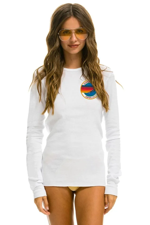 Aspen Thermal 8211 White Women Aviator Nation Tees