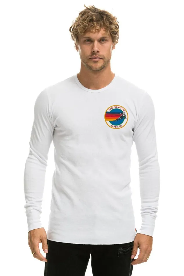 Aspen Thermal 8211 White Women Aviator Nation Tees