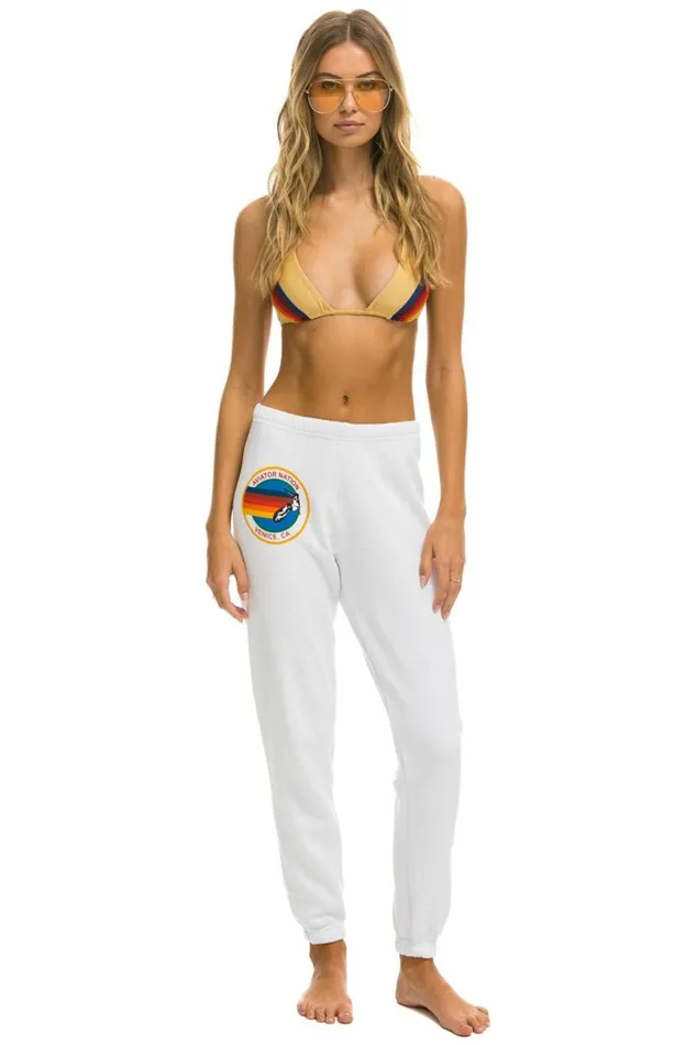 Austin Sweatpants 8211 White Women Aviator Nation Sweatpants
