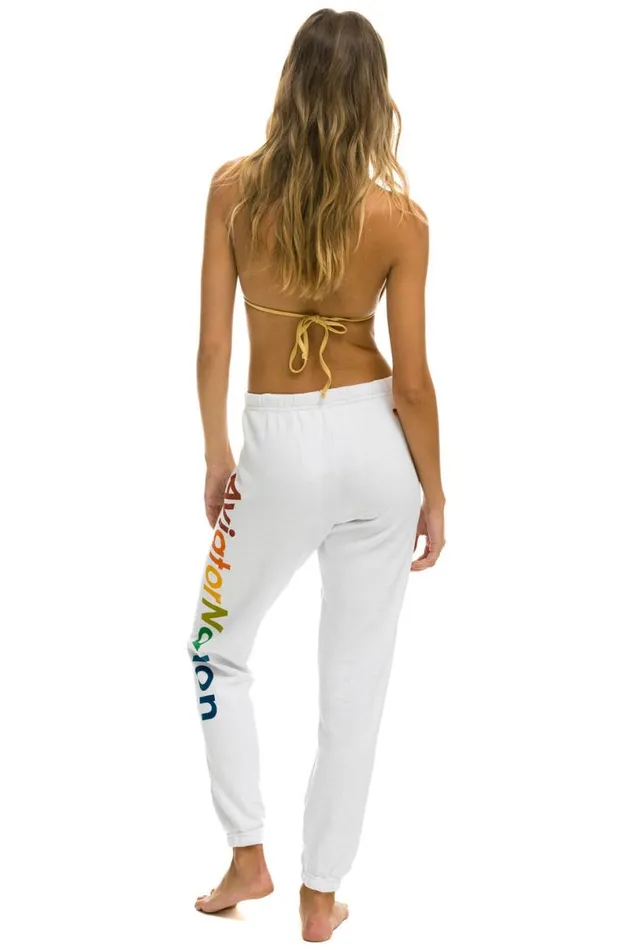 Austin Sweatpants 8211 White Women Aviator Nation Sweatpants