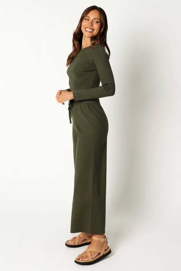 Ayers Long Sleeve Set Olive Women Matching Sets Petal and Pup