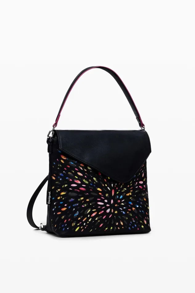 Backpacks Women Desigual Mini Perforated Backpack Black