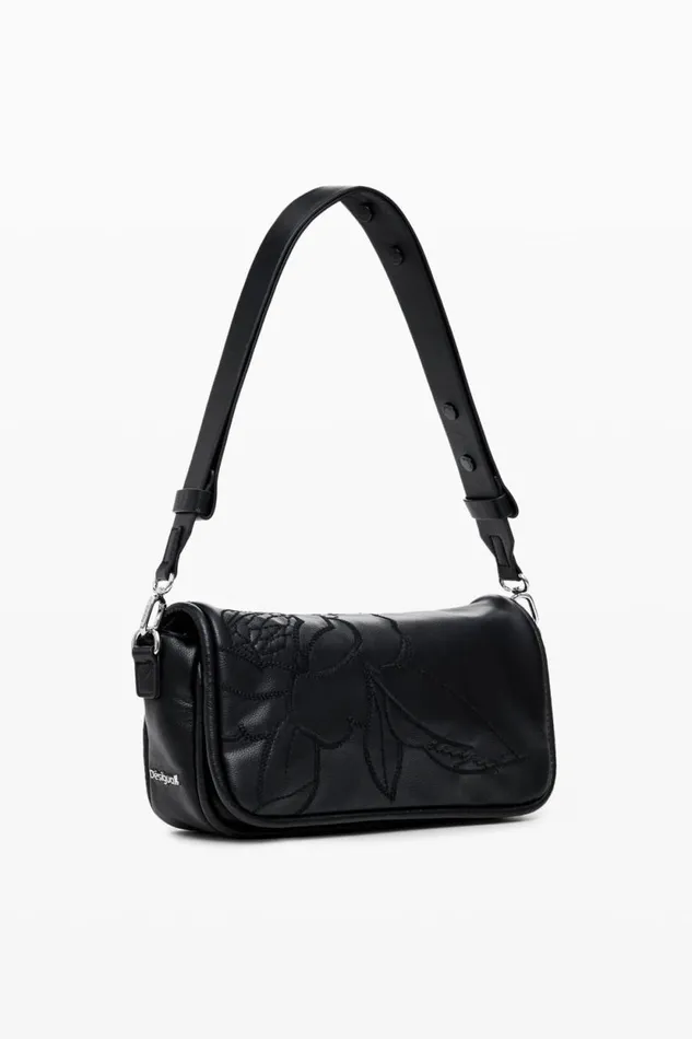 Bags Women Desigual Floral Crossbody Bag Black