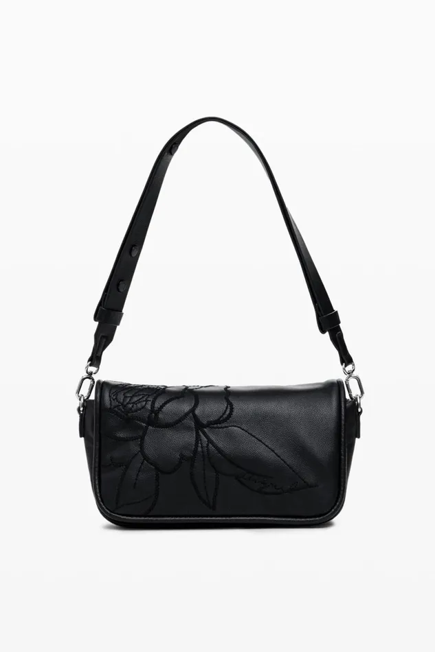 Bags Women Desigual Floral Crossbody Bag Black